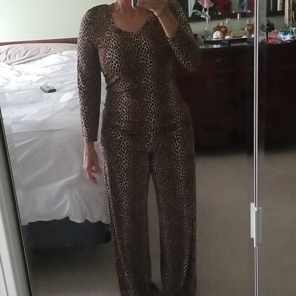 Cosabella Anouck Cheetah Print Lounging/PJ Top - Picture 4 of 7